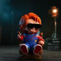 100% Original POPmart Frozen Haunting Night-Mysterious Box PVC Horror Doll-Halloween 1/12 Scale Unisex