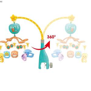 Nouveau-né lit carillons cloche bébé berceau suspendu hochet apaisant jouet Projection à distance et veilleuse lit cloche - Product Image 4