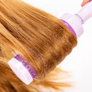Bigoudi sans chaleur violet 25 34 44 54 pour cheveux longs, raides, ondulés, ou coupés en bob – Peigne de coiffage pour séchage et bouclage - Product Image 3