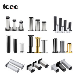 Accessoires <span class=keywords><strong>de</strong></span> quincaillerie <span class=keywords><strong>Pieds</strong></span> <span class=keywords><strong>de</strong></span> meubles en métal <span class=keywords><strong>Pieds</strong></span> ronds <span class=keywords><strong>de</strong></span> support <span class=keywords><strong>de</strong></span> <span class=keywords><strong>Table</strong></span> robustes à hauteur réglable rétractable noire - Product Image 5
