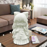 Statue de Père Noël en vinyle non finie populaire pour la peinture avec des couleurs, des pinceaux, décoration de Noël pour les garçons et les filles