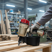Cloueuse pneumatique CN70 OEM pour la fabrication de palettes, le travail du bois et la fabrication de meubles, en alliage d'aluminium et fer, capacité de 300 clous