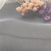 Tissu en maille de nylon 100% respirant et léger de 22 g/m², blanc, pour robes de soirée et robes à paillettes, tissu en tulle, tissu en dentelle