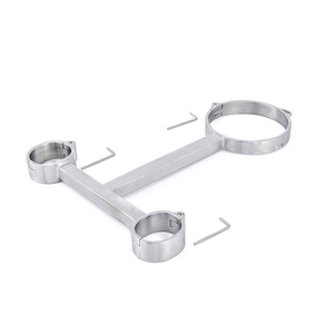 Menottes de collier de retenue d'engrenage BDSM en acier inoxydable pour les jouets fétichistes sexuels Jeux de bondage en corde pour les couples mariés - Product Image 6