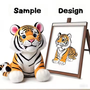 Peluche Personalizzati di Animali della Giungla: Tigre/Elefante/<span class=keywords><strong>Panda</strong></span>, Animali di Peluche per Souvenir dello Zoo - Product Image 1