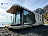 Villa capsule spatiale de luxe personnalisée, entièrement meublée, maison préfabriquée modulaire pour projet de complexe haut de gamme