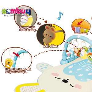 Tapis d'activités musical pour bébé rampant avec piano à pédales électrique, thème lune et nuit, pour salle de sport et fitness - Product Image 4