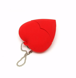 Kırmızı kalp Usb Flash sürücü 32gb sopa Usb Flash sürücü yumuşak kalp sürücü PVC kılıf 16GB Flash <span class=keywords><strong>Disk</strong></span> 2.0 8G özel Usb sopa - Product Image 6