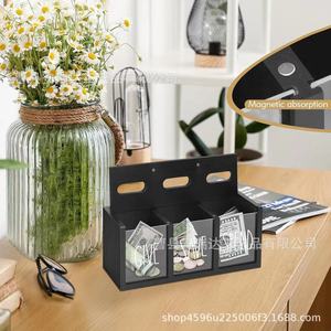Tirelire en bois pour enfants, rectangulaire, noir, blanc, marron, couleur unie, avec compartiments pour économies et pièces de monnaie - Product Image 3