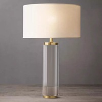 Lampe de table LED minimaliste américaine en marbre, idéale pour salon, bureau, chambre à coucher, chevet, villa de luxe, hôtel, simple et à intensité variable