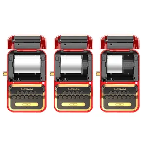 Mini impressora térmica portátil sem fio, etiqueta de código barras vintage, aparência vintage, fabricante de etiquetas, bolso, novo, 2023