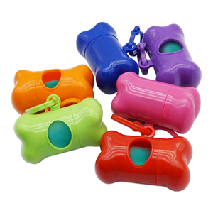 Sacs à crottes pour chiens en silicone personnalisés, écologiques, biodégradables, avec distributeur, couleur bonbon, tendance, mignons, doux, avec 1 rouleau de sacs à l'intérieur - Product Image 1