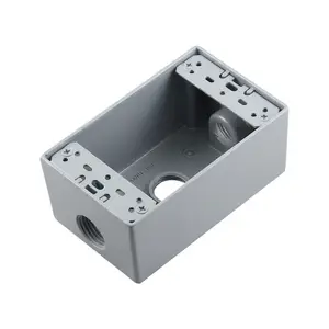 Weatherproof Connection Box 1"hole 5 outlet hole 18.3 cubic inch galvanized rectangular electrical box