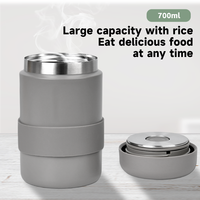 Termo Aohea 360, Hermético y Antiderrames, de Acero Inoxidable 304, Recipiente para Comida, Olla para Guisos, Taza, Termo Doble, Frasco para Comida al Vacío