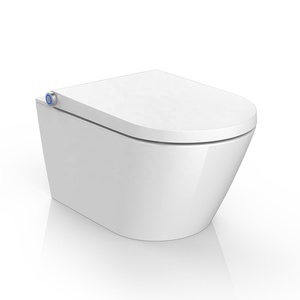 Inodoro Inteligente Moderno con Bidé Integrado, Taza de Cerámica Premium E400, Montado en la Pared, OEM ODM, Sanitario con Certificación CE, WC sin Borde - Product Image 4