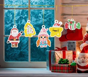 Kits de peinture au diamant 5D de Noël en acrylique peints à la main XIXI - Cadeau d'artisanat artistique DIY - Product Image 4