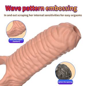 Penisringe für Männer zur Verzögerung der Ejakulation Kondom Penis-Hülle Verlängerung Erweiterter Dildo Erwachsenen-Analplug Sexspielzeug Ohne Vibrator für Frauen - Product Image 3