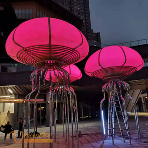 Vincentaa moderno personalizado <span class=keywords><strong>estatua</strong></span> <span class=keywords><strong>de</strong></span> metal grande medusas iluminación escultura al aire libre - Product Image 2
