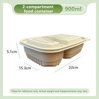 Nouvelle Arrivée 2026 : Boîte à Bento en Bambou pour Restaurant, 2, 3, 4 ou 5 Compartiments, Biodégradable avec Couvercle