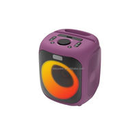 Boîte de subwoofer de 4 pouces amplifiée avec lumière LED colorée clignotante, enceintes en plastique, boombox professionnelle 3