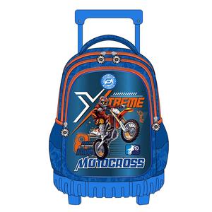 <span class=keywords><strong>Mochila</strong></span> de poliéster de alta calidad KIG Motor-Cross Trolley 2 <span class=keywords><strong>ruedas</strong></span> <span class=keywords><strong>con</strong></span> almuerzo y bolsa para bolígrafos Bolsa de transporte de viaje escolar para niños - Product Image 1