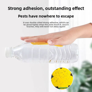Piège à mouches en forme de fleur, non toxique, jaune, collant, avec piquet de fixation au sol, prêt à être expédié, pour les jardins domestiques et les parcs potagers - Product Image 2