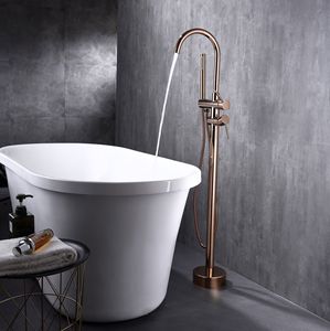 Robinet <span class=keywords><strong>de</strong></span> baignoire autoportant en laiton gris anthracite, <span class=keywords><strong>colonne</strong></span> latérale rotative, ensemble <span class=keywords><strong>de</strong></span> douche encastré chaud et froid pour la maison et les maisons <span class=keywords><strong>de</strong></span> retraite - Product Image 4