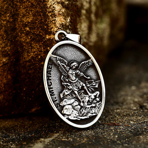 SS8-782P 2024 New thiết kế đặc biệt Saint <span class=keywords><strong>Michael</strong></span> Mặt dây chuyền Tôn Giáo phong cách Christian archangels Mặt dây chuyền thời trang đồ trang sức - Product Image 6