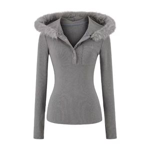 Suéter Casual Elegante de Algodón de Color Sólido, Antiarrugas, Grueso, para Invierno, con Mangas Largas Ajustadas - Product Image 4