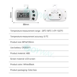 Chine Fabricant <span class=keywords><strong>fiable</strong></span> Prix de gros Thermomètres thermiques de chambre froide de réfrigérateur numérique pour le stockage à froid à domicile - Product Image 6