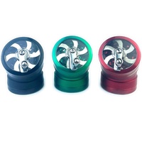 WEIPU Fabricant Design Moderne 63mm Alliage de Zinc Broyeur de Fumée avec Miroir Transparent Loupe Coude Outil à Main