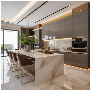 Top bán vàng Nhà sản xuất tủ bếp có độ bóng cao Nhà Bếp tủ bếp thiết kế cho biệt thự - Product Image 1