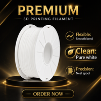 Filament d'imprimante 3D JF 3D TPU 98A basse température 3,0 mm 1 kg Alabaster Shore Hardness FDM