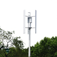Éolienne à axe vertical de type H de 5 kW, diamètre du rotor de 1850 mm, hors réseau pour la maison et la ferme, installation facile