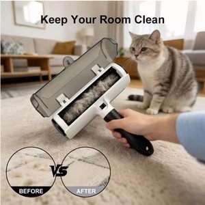 New Design Detachable Eco-Friendly Portable Reusable Lint Roller Brush Pet Hair <b>Remover</b> Roller for Small Animals Dog Car Fur - Product Image 5
