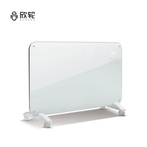 Portable home heater glass panel electric convector heater