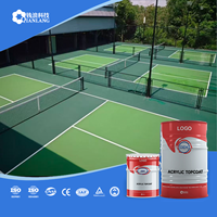 Peinture pour sols de terrain de pickleball 100% acrylique, revêtement pour terrains sportifs en béton et asphalte, résistant aux UV, antidérapant