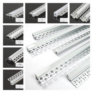 Plâtre pour cloison sèche pliable à courbe perforée unilatérale intégrée dans un profil Led en aluminium avec une couverture en silicone flexible <span class=keywords><strong>de</strong></span> 50 m/rouleau - Product Image 2