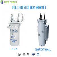 Transformateurs monophasés montés sur poteau ANSI 50/60HZ 30KVA 50KVA 167KVA 6KV 10KV 15KV 20KV 35KV 100KVA pour système de distribution