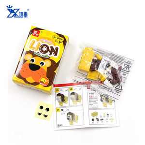 Taille-crayon de dessin animé avec animal à l'intérieur, mini blocs, jeu de briques, jouets éducatifs en blocs de construction - Product Image 5