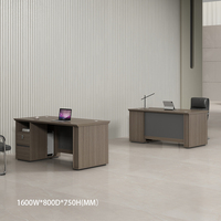 Bureau d'ordinateur moderne en bois pour le travail et l'étude à domicile