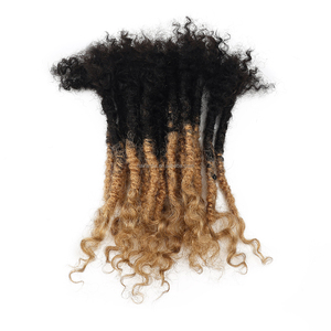 ANNA 6-30 pollici 0,6 cm # Estensioni di capelli umani naturali 1B/27 Sister Locs con punte ricce, morbidi dreadlocks Lisa Locs per donne nere - Product Image 3