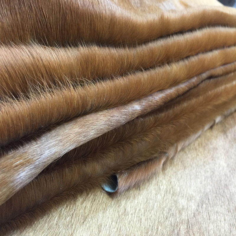 Solid color cow/horse fur Leather for shoes and bags Genuine Leather