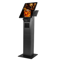 Totem interactif Android personnalisé WUXIN, kiosque en libre-service tactile de 27 pouces, kiosque de gestion des visiteurs avec caméra biométrique, lecteur de code-barres