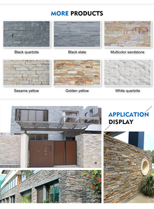 Custom-Size a forma di Z dorato giallo <span class=keywords><strong>naturale</strong></span> quarzite rivestimento della parete di pietra moderno rustico superficie Modulare <span class=keywords><strong>antiacido</strong></span> esterno - Product Image 5