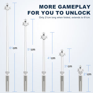 COMAN MT30 Pro 61cm étendre Selfie Stick trépied avec pince de téléphone pour appareil photo téléphone portable Samsung iPhone Huawei <span class=keywords><strong>Xiaomi</strong></span> support de téléphone - Product Image 3