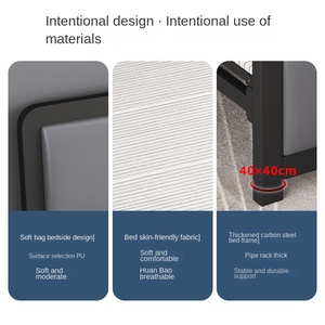 <span class=keywords><strong>Lit</strong></span> souple moderne de 1,2 m à <span class=keywords><strong>hauteur</strong></span> réglable pour adultes, pliable, pour usage domestique, dortoir, location, salon - Product Image 4