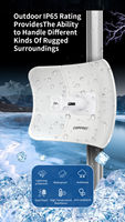 Repetidor de Señal WiFi COMFAST CPE 2*26dBi, Extensor de Rango, Router IP65 CF-E319A, Puente Inalámbrico 5G para Exteriores, 900Mbps