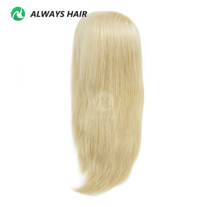 Bán Buôn 14 \ "Tóc Vàng Trung Quốc Lớp Biểu Bì Remy Tóc Đầy Đủ Da Mỏng Cap Tóc Giả Cho Phụ Nữ Đầy Đủ Đầu Tóc Giả Tóc Con Người Phụ Nữ Tóc Giả - Product Image 3