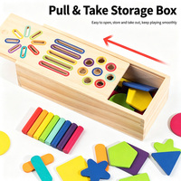Juguete Educativo de Madera Montessori, Bandeja de Clasificación de Bloques Geométricos, Juego Divertido de Matemáticas para Niños